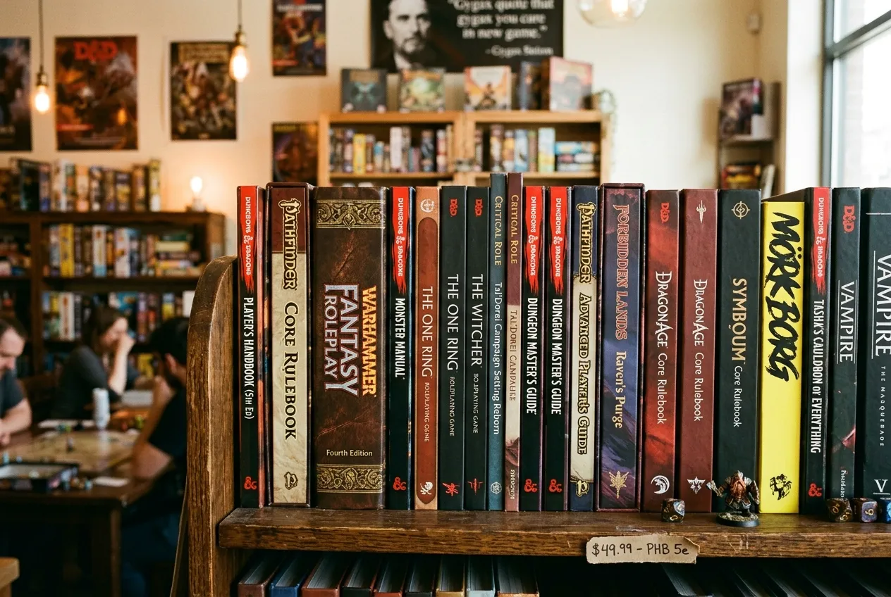 RPG core rulebooks and adventure guides